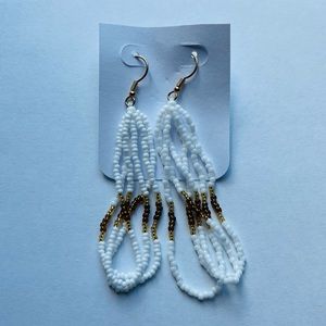 BRAND NEW! Homemade Beaded Dangly Earrings